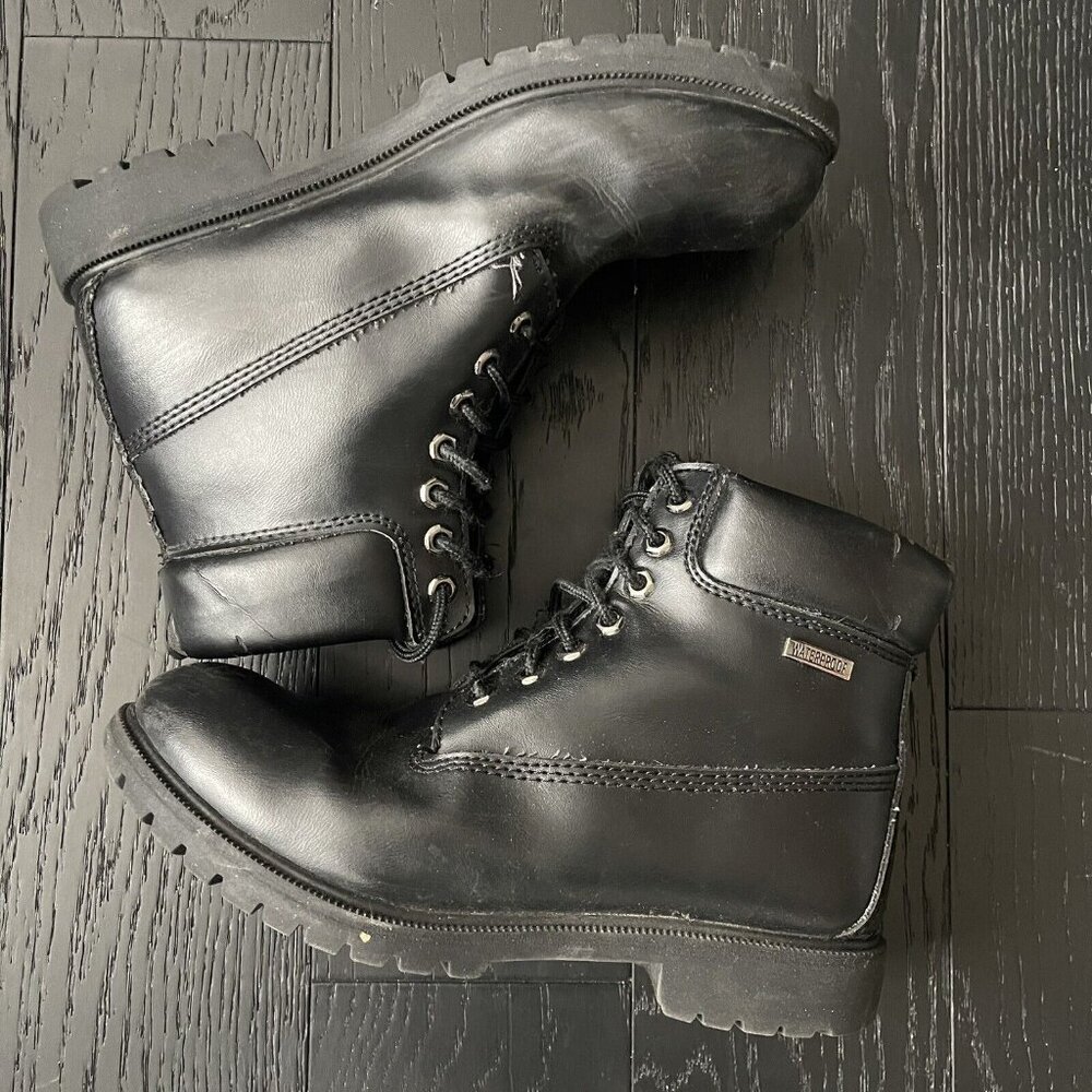 Safe T Step, Slip Resistant, Trifecta Black Boots Men Size 9
